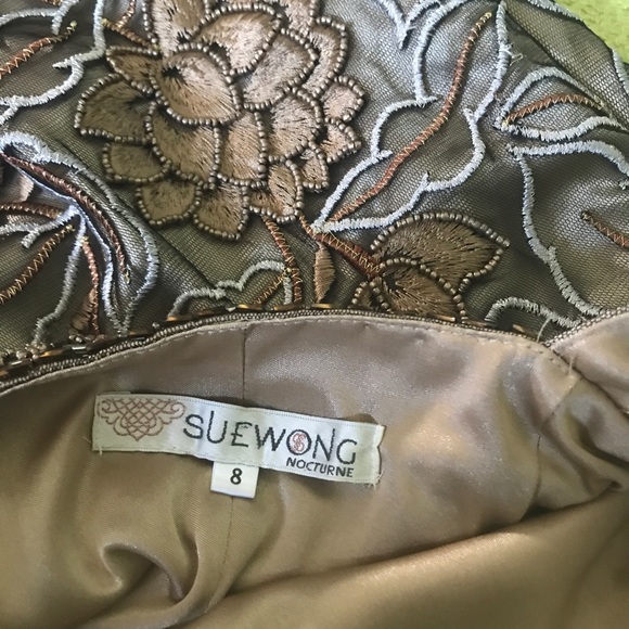 Sue Wong Nocturne embroidery beaded floral evening dress - Picture 10 of 10